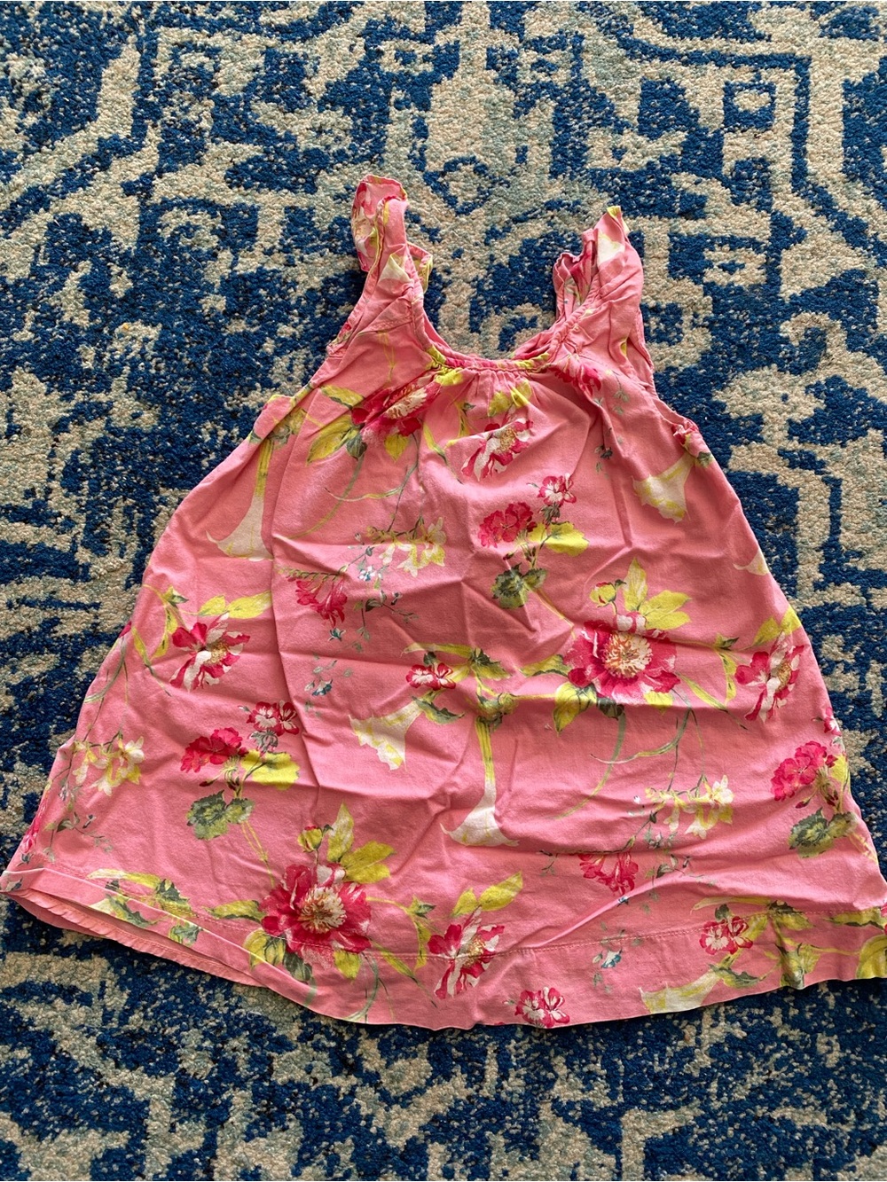 GAP Pink Floral Sleeveless Tank Top
